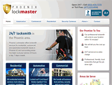 Tablet Screenshot of phoenixlockmaster.com
